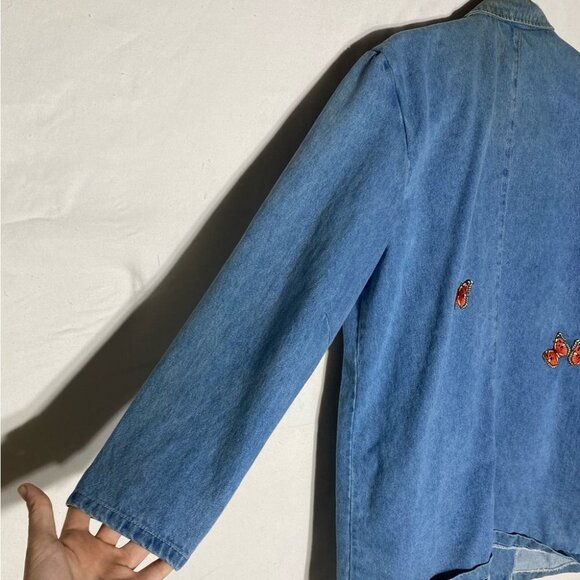 Vintage Pado Oversized Bedazzled Denim Jacket M - Picture 10 of 16